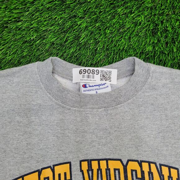 Vintage West-Virginia University Sweatshirt Small 19x23 Gray - Picture 9 of 12